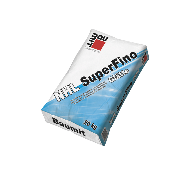 Baumit NHL SuperFino - vápenná hladká stěrka pro exteriér a interiér - 20 kg