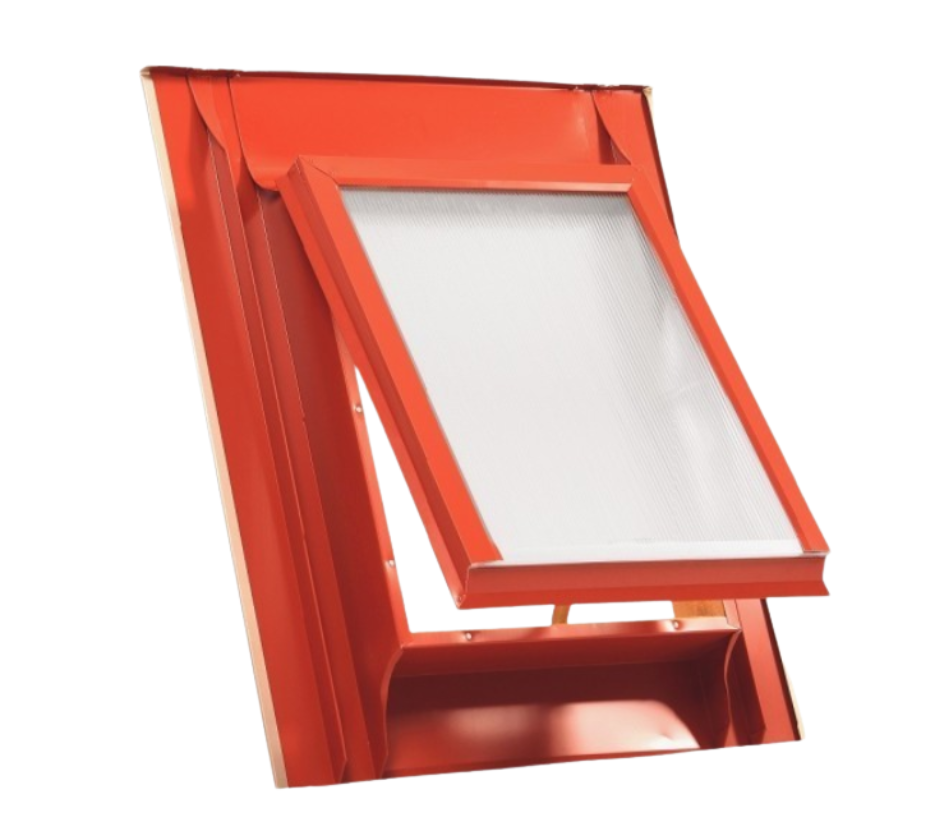HPI Vikýř standard - vláknocementové krytiny, plastové krytiny, šindel, bobrovka - 545 x 545 mm (venkovní rozměr 600 x 600 mm) - lakovaný hliník