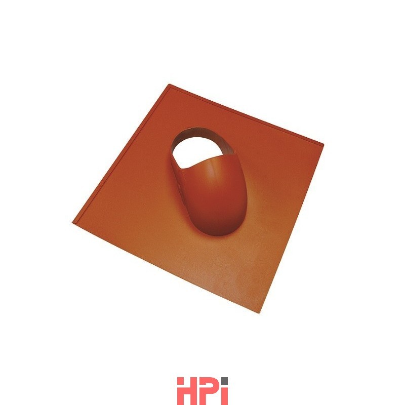 HPI Plastová prostupová taška pro krytinu Cembrit, Eternit, Capaco, břidlici a šindel šablona 400 x 400 mm (na koso) - pr. průchodu 100 mm
