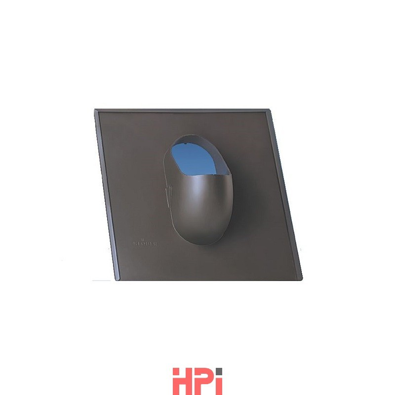 HPI Plastová prostupová taška pro krytinu Cembrit, Eternit, Capaco a šindel šablona 400 x 400 mm - pr. průchodu 100 mm