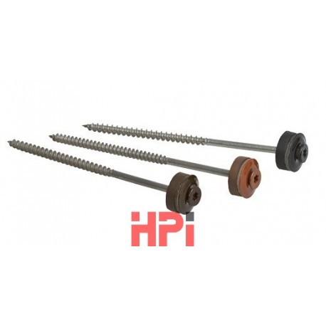 HPI Šroub se závitem pro připevnění koncového a rozdělovacího hřebenáče s navlečenou podložkou, žárově pozink - 5 x 110 mm