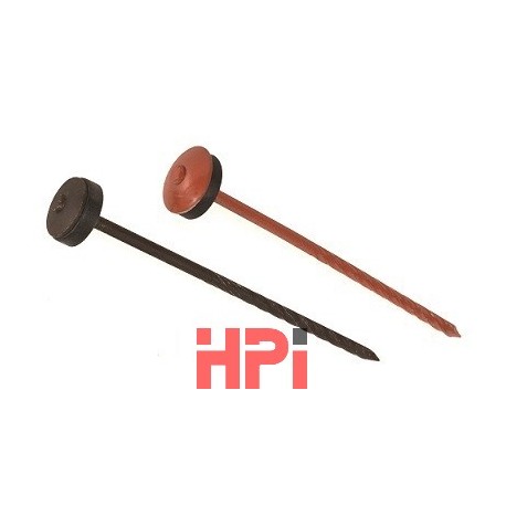 HPI Šroubovitý hřebík pro připevnění koncového a rozdělovacího hřebenáče s navlečenou podložkou, žárově pozinkováno - 3,8 x 120 mm