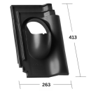 HPI Plastová prostupová taška pro krytinu Tondach Jirčany Holland, Jirčanka 13 - pr. průchodu 100 mm