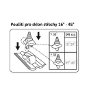 Venduct Anténní průchodka pro základní prostupové tašky plastové průměr 125 mm - rozměr průchodu 22 až 75 mm