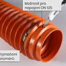 HPI Flex-hadice PROFI NG 110 - napojení větracího komínku 65 cm - průměr 110/90/75 mm