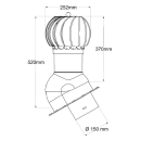 HPI Rotační odvětrávací set 150 – pro šindel a rovné plechové krytiny