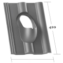 HPI Plastová prostupová taška pro krytinu Bramac Classic (Alpská), KMB Beta, Betonpres (nové typy) - pr. průchodu 100 mm