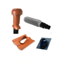 HPI Plastová prostupová taška pro krytinu Cembrit, Eternit, Capaco a šindel šablona 400 x 400 mm - pr. průchodu 100 mm