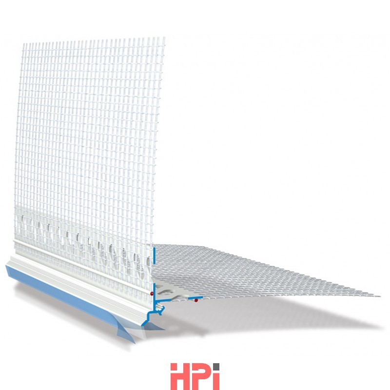 HPI Zakončovací profil s transparentní okapničkou a tkaninou - přesah tkaniny 125/125 mm - délka 2 m