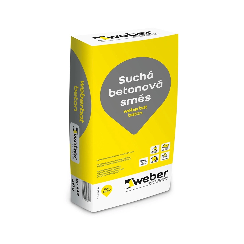 Weberbat beton - suchá betonová směs - 25 kg