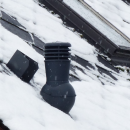 Odvětrávací set pro šindel a rovné plechové krytiny - rovný plech - průměr 125 mm