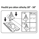HPI Anténní průchodka pro základní prostupové tašky plastové průměr 100 mm - rozměr průchodu 20 až 77 mm