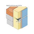 HPI Dilatační profil horizontální PUR-FIX - délka 2 m