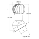 HPI Rotační odvětrávací set 150 - nízký profil - pro plechové tvarované krytiny
